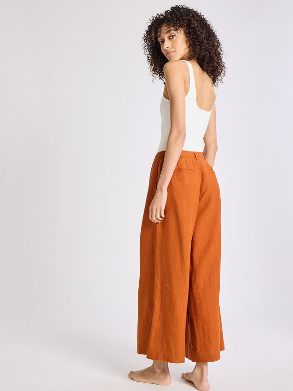 Avie Pant in Sepia Linen — view 8
