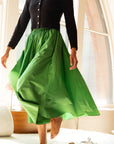 MILLE Clothing Ayla Skirt in Kelly Taffeta