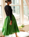 MILLE Clothing Ayla Skirt in Kelly Taffeta