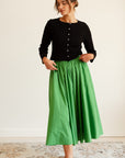 MILLE Clothing Ayla Skirt in Kelly Taffeta