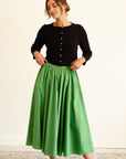MILLE Clothing Ayla Skirt in Kelly Taffeta