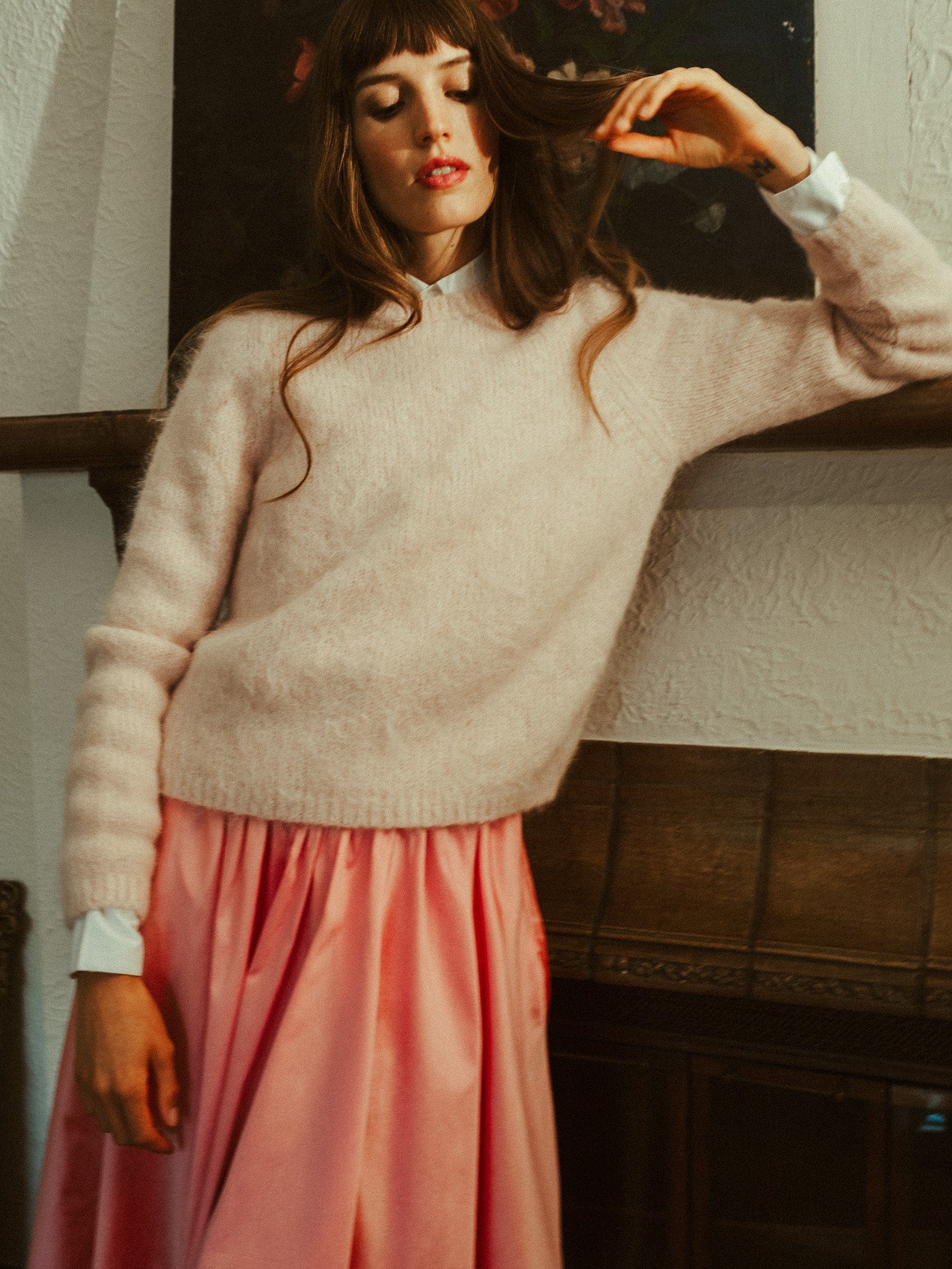 MILLE Clothing Ayla Skirt in Peony Taffeta