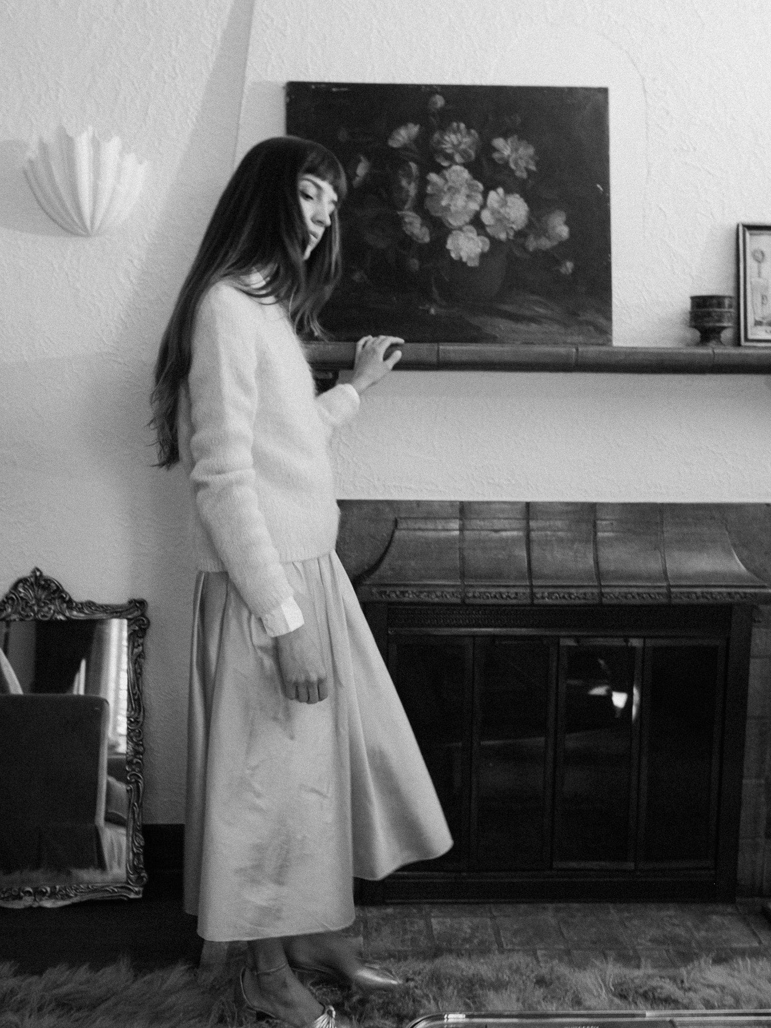 MILLE Clothing Ayla Skirt in Peony Taffeta