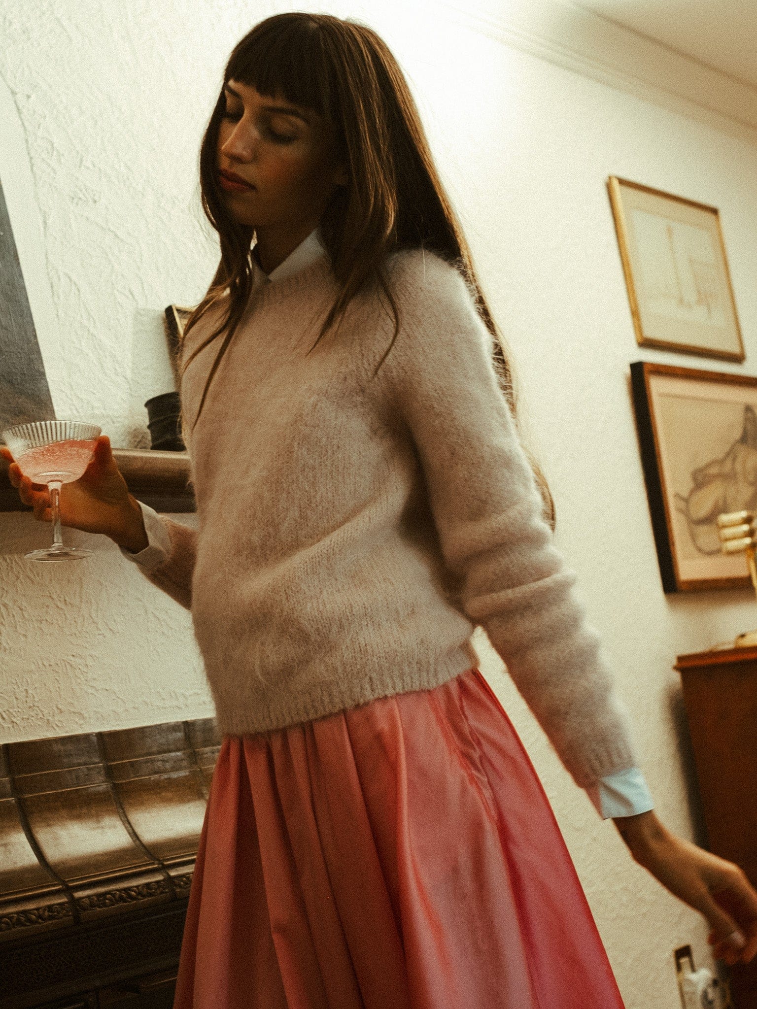 MILLE Clothing Ayla Skirt in Peony Taffeta