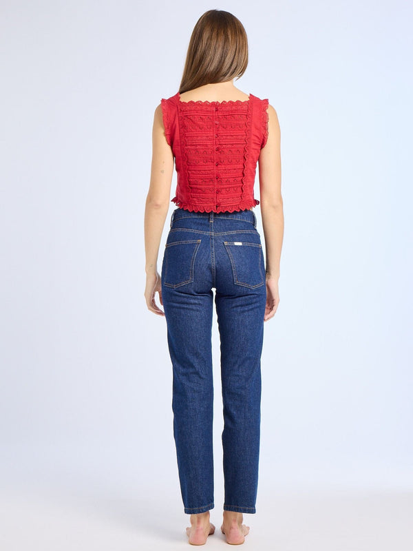Bessie Top in Cherry Lace — view 6