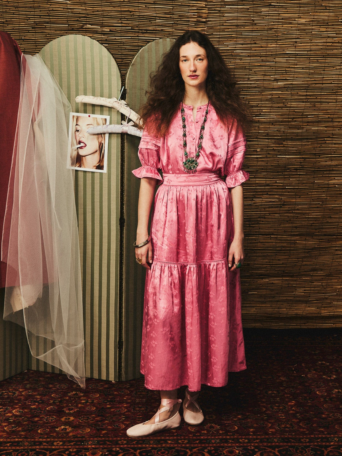 Fayette Top in Geranium — The cloth