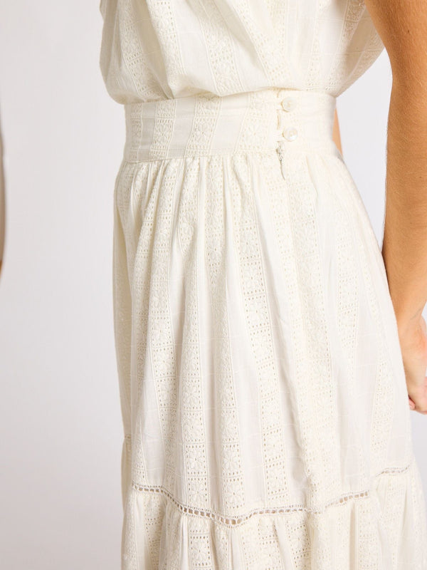 Betty Skirt in Ivory Eyelet — view 6