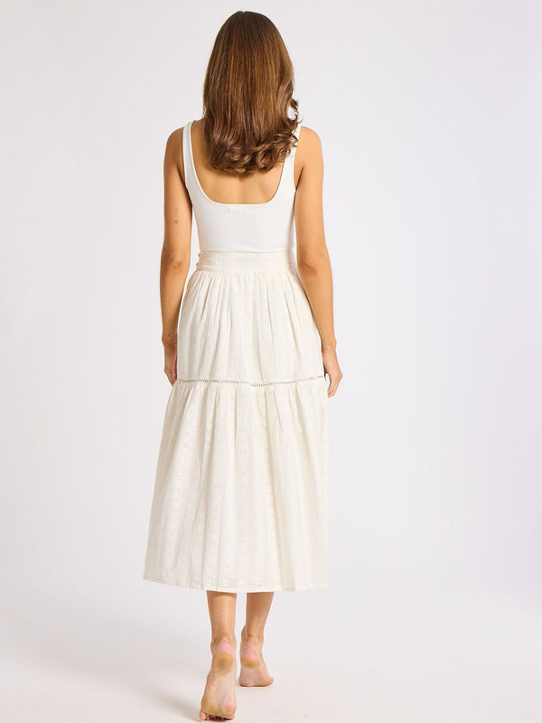 Betty Skirt in Ivory Eyelet — view 4