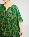 MILLE Clothing Beverly Caftan in Malachite Shimmer