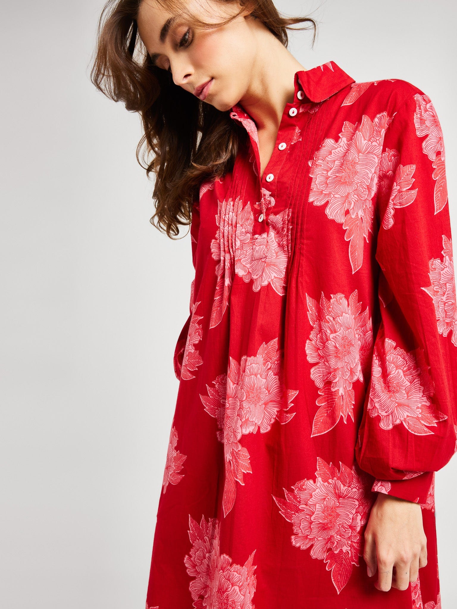 MILLE Clothing Bonnie Dress in Crimson Floral