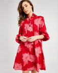 MILLE Clothing Bonnie Dress in Crimson Floral