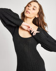 MILLE Clothing Brianna Sweater Dress in Black