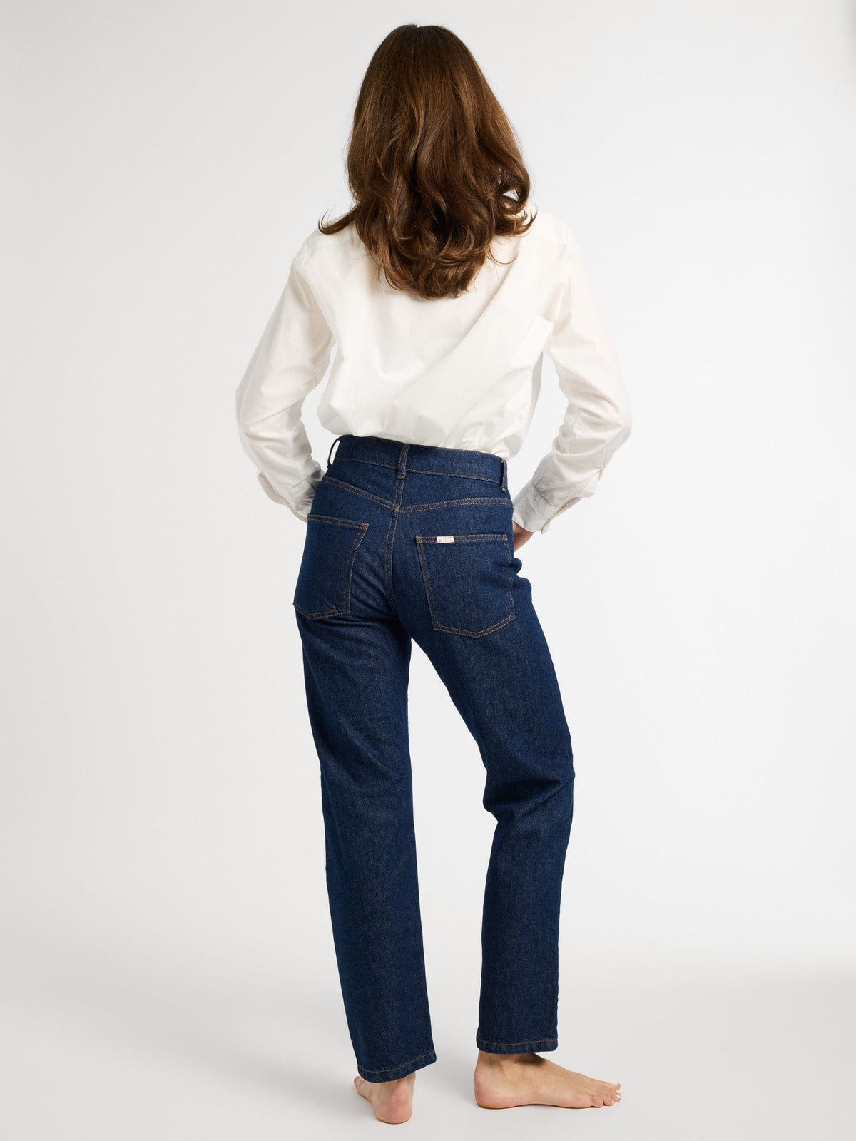 Brooke Mid Rise Slim Fit Jean in Dark Rinse — The fit