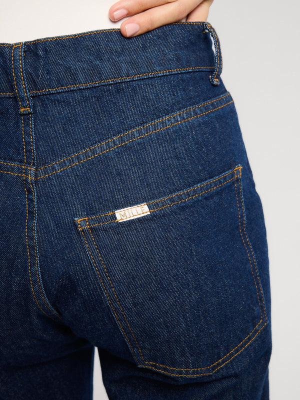 Brooke Mid Rise Slim Fit Jean in Dark Rinse — view 5