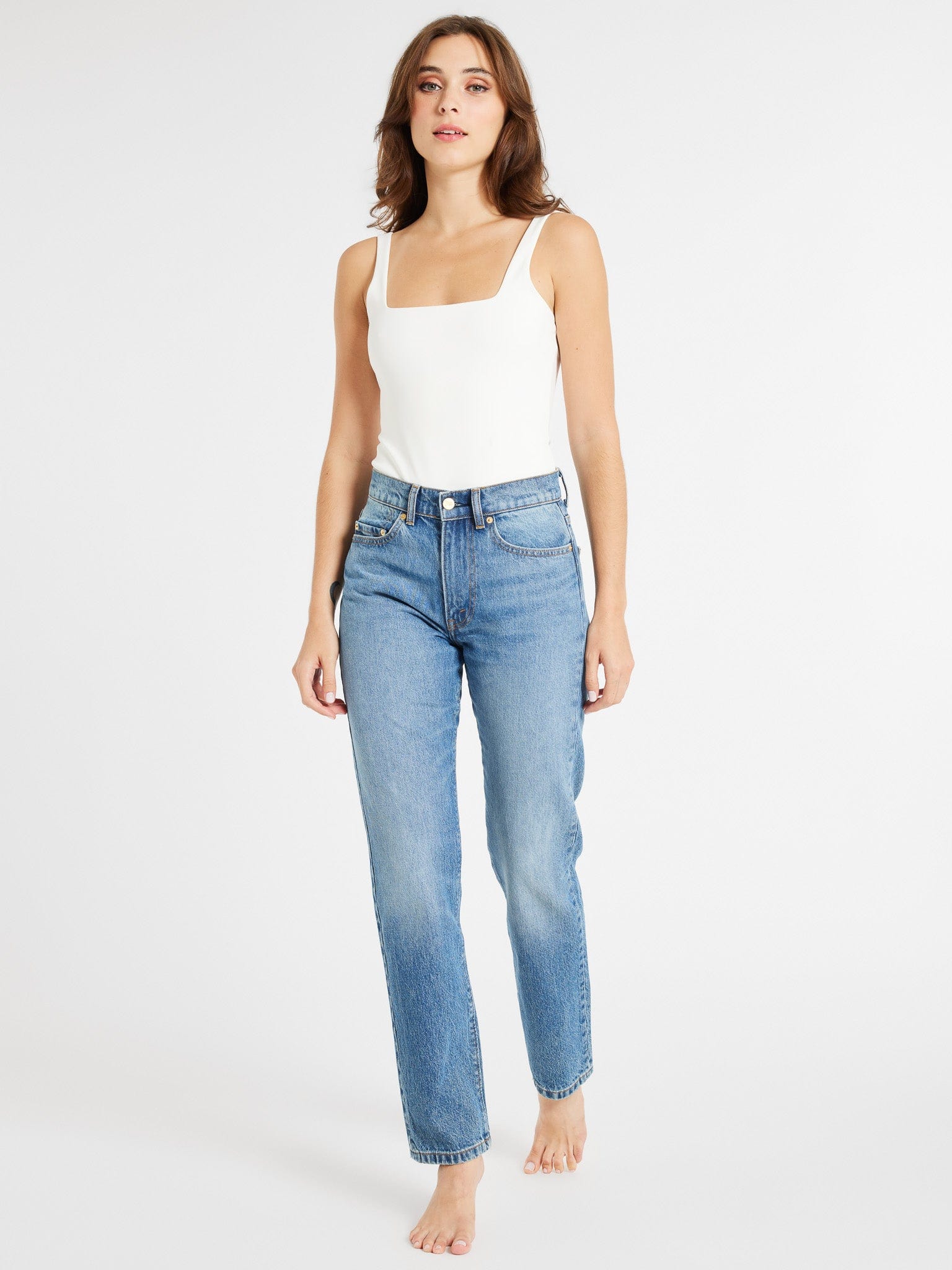 MILLE Clothing Brooke High Rise Slim Fit Jean in Montecito