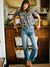 MILLE Clothing Brooke Mid Rise Slim Fit Jean in Montecito