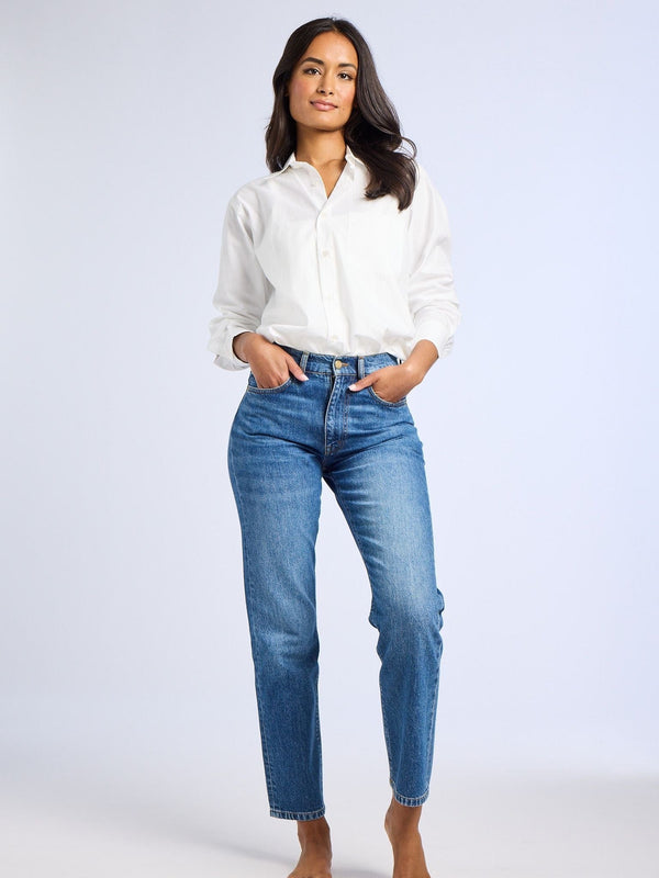Brooke Mid Rise Slim Fit Jean in Topanga — view 14