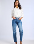 MILLE Clothing Brooke Mid Rise Slim Fit Jean in Topanga