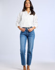 MILLE Clothing Brooke Mid Rise Slim Fit Jean in Topanga