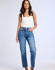 MILLE Clothing Brooke Mid Rise Slim Fit Jean in Topanga