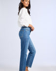 MILLE Clothing Brooke Mid Rise Slim Fit Jean in Topanga