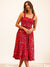MILLE Calla Dress in Isola – ruched bustline sundress, front view