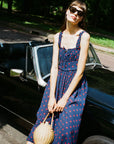 MILLE Clothing Calla Dress in Navy Dot