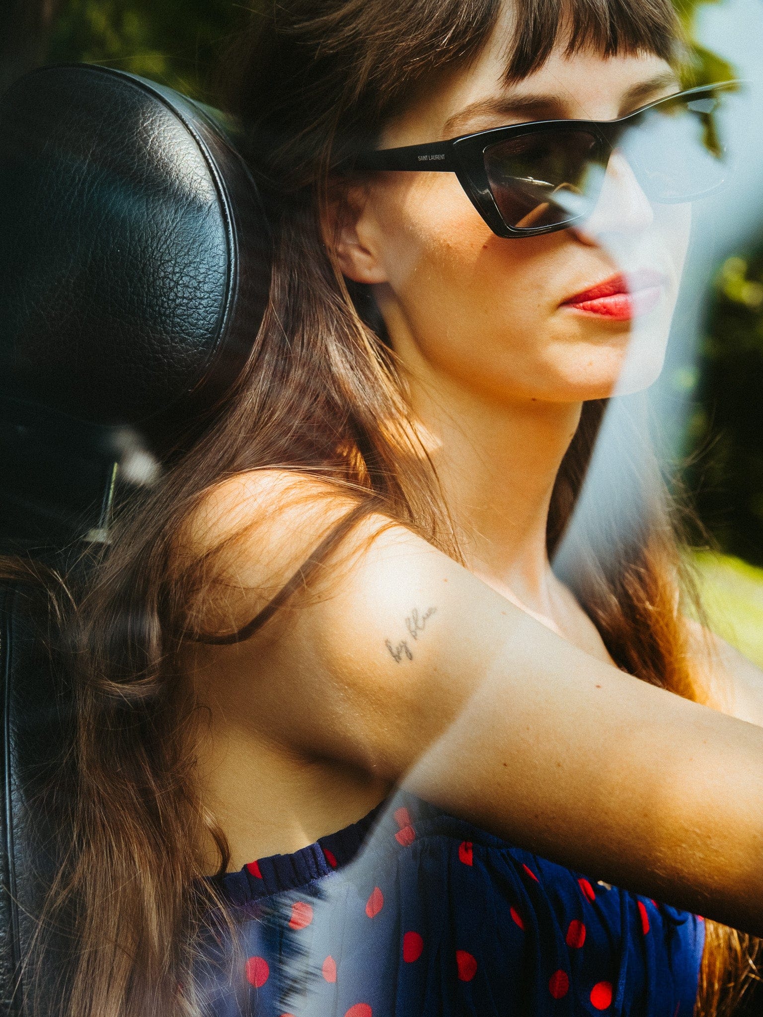 MILLE Clothing Calla Dress in Navy Dot