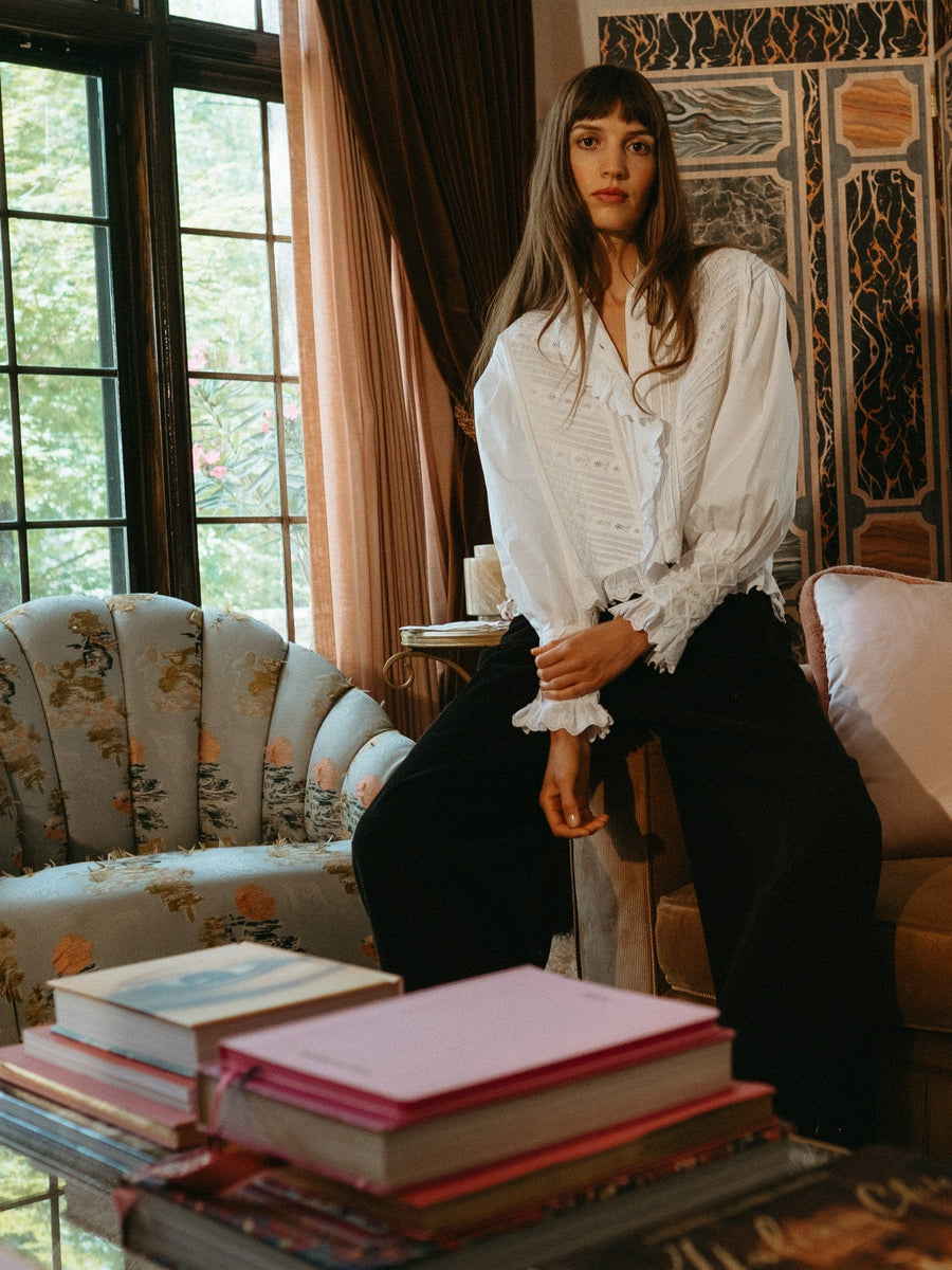 Cara Pant in Black Cord — alternate view