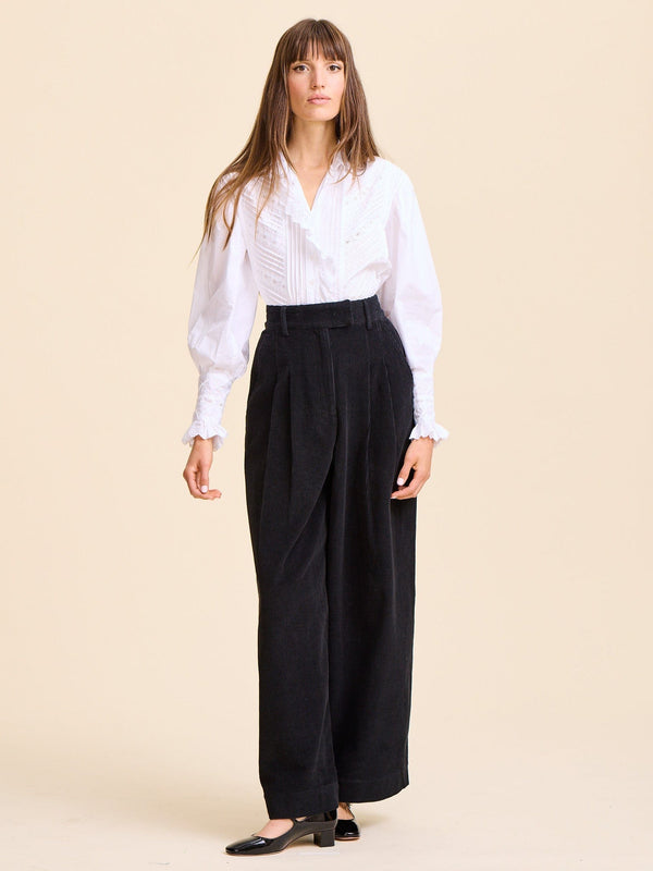 Cara Pant in Black Cord — view 8
