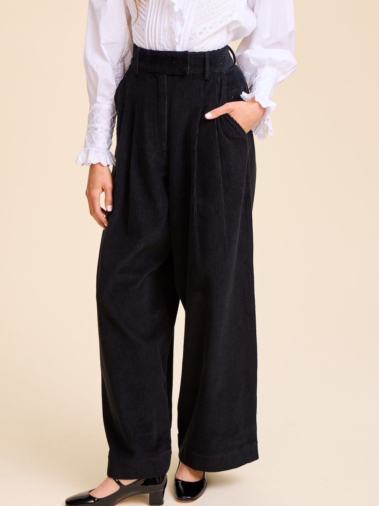 MILLE Clothing Cara Pant in Black Cord