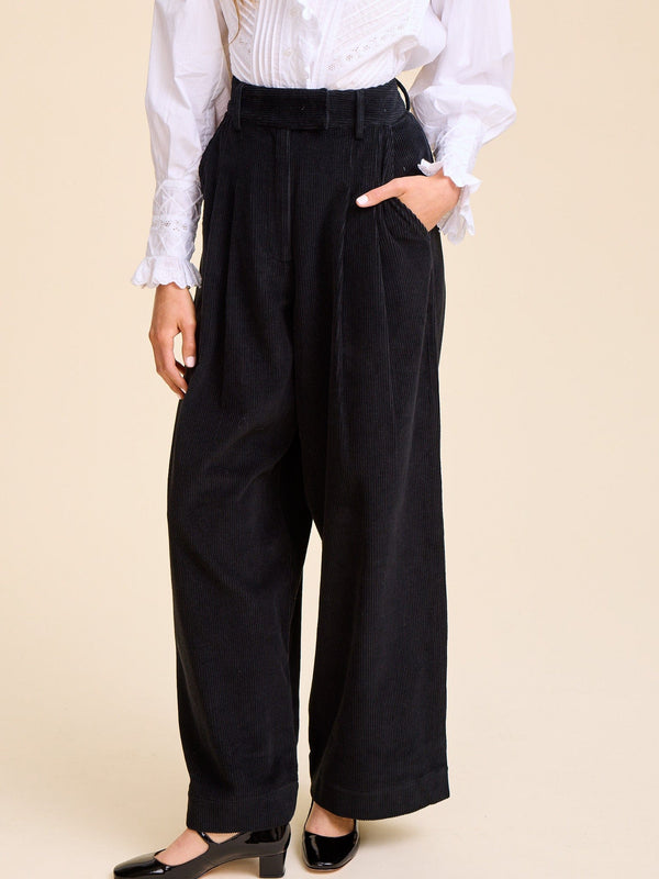 Cara Pant in Black Cord — view 7