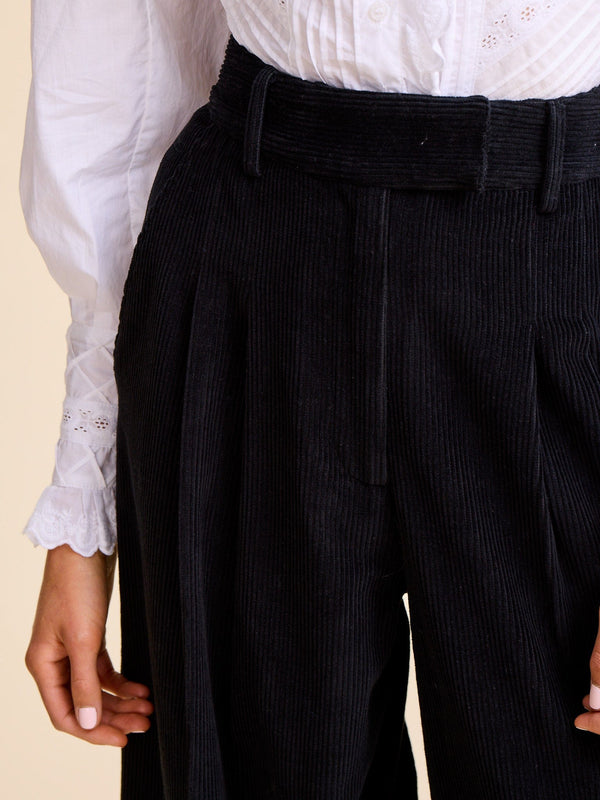 Cara Pant in Black Cord — view 6