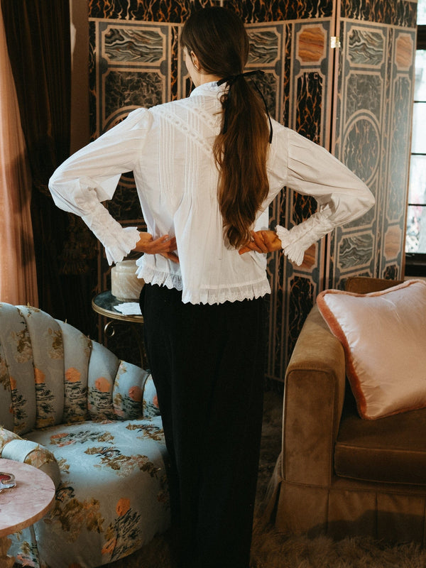 Cara Pant in Black Cord — view 11