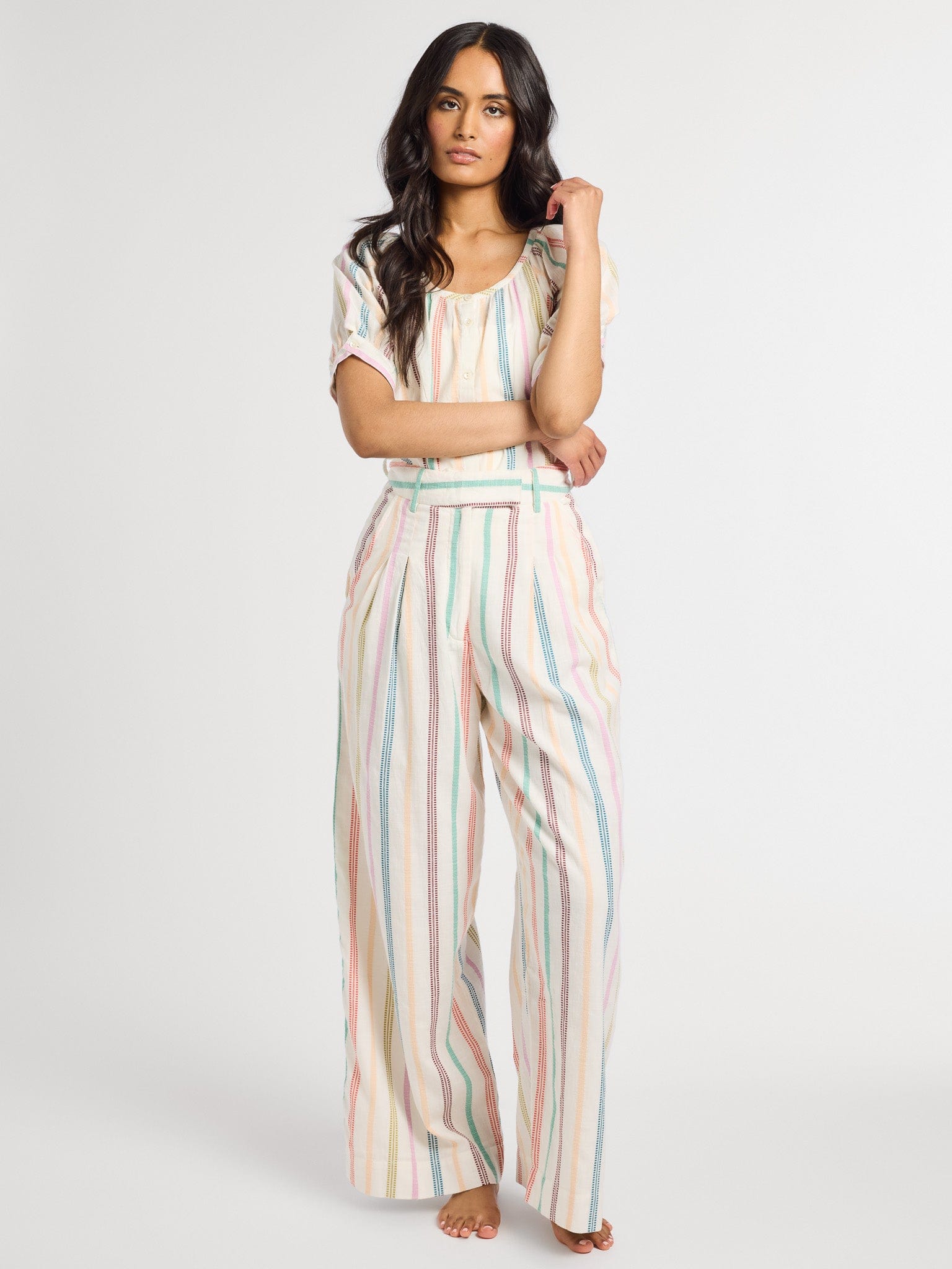 MILLE Clothing Cara Pant in Mallorca Stripe