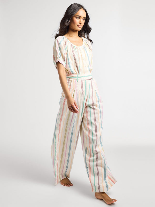 Cara Pant in Mallorca Stripe — view 3