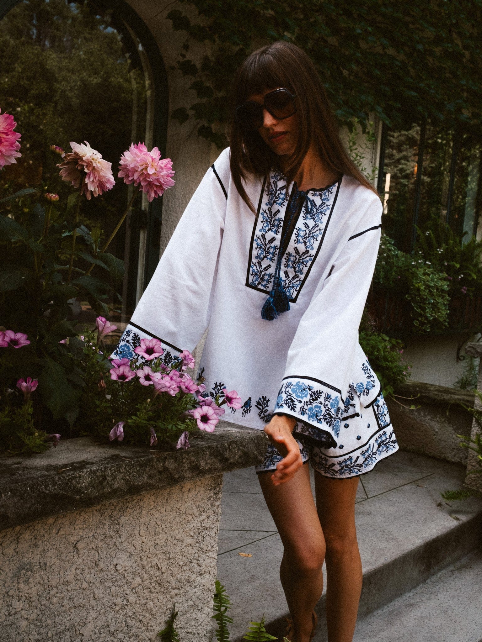 MILLE Clothing Carina Short in Santorini Embroidery