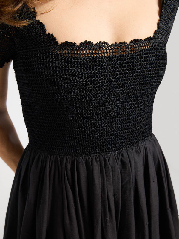 Carla Crochet Dress in Black — view 7