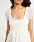 MILLE Clothing Carla Crochet Dress in White