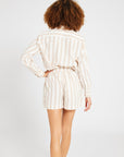MILLE Clothing Cary Short in Cappuccino Stripe