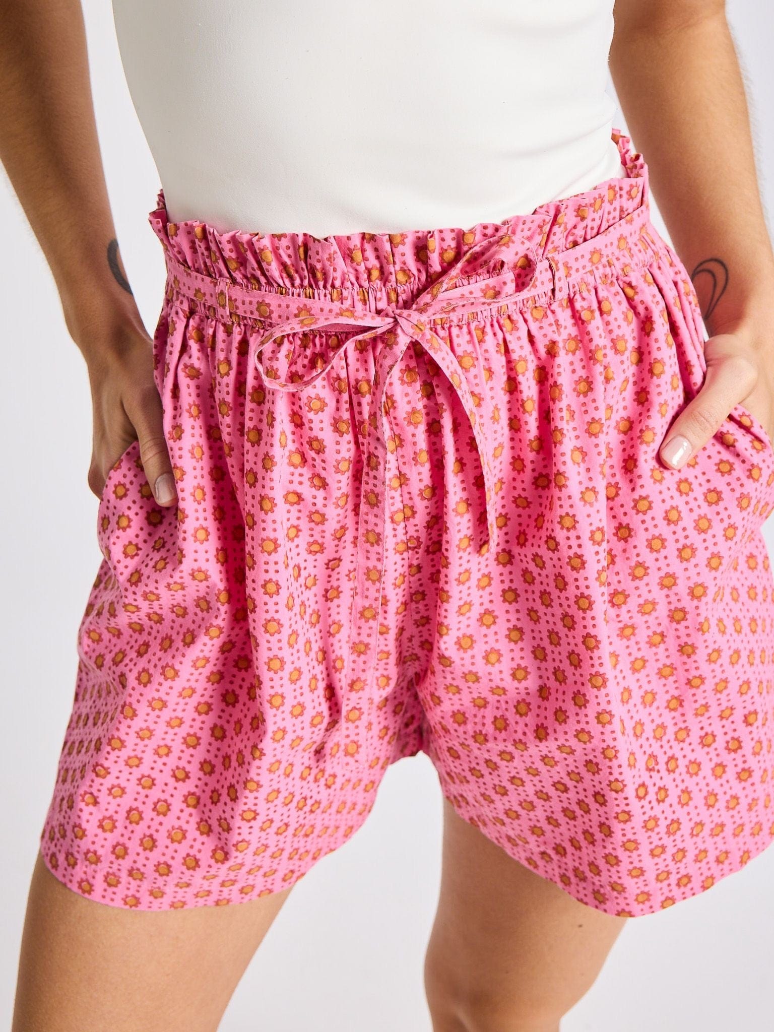 MILLE Clothing Cary Short in Carmine Dot