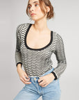 MILLE Clothing Catalina Pullover in Black & Ivory