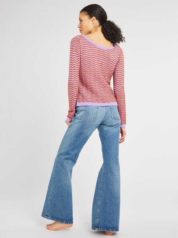 Catalina Pullover in Lavender Cocoa — view 5