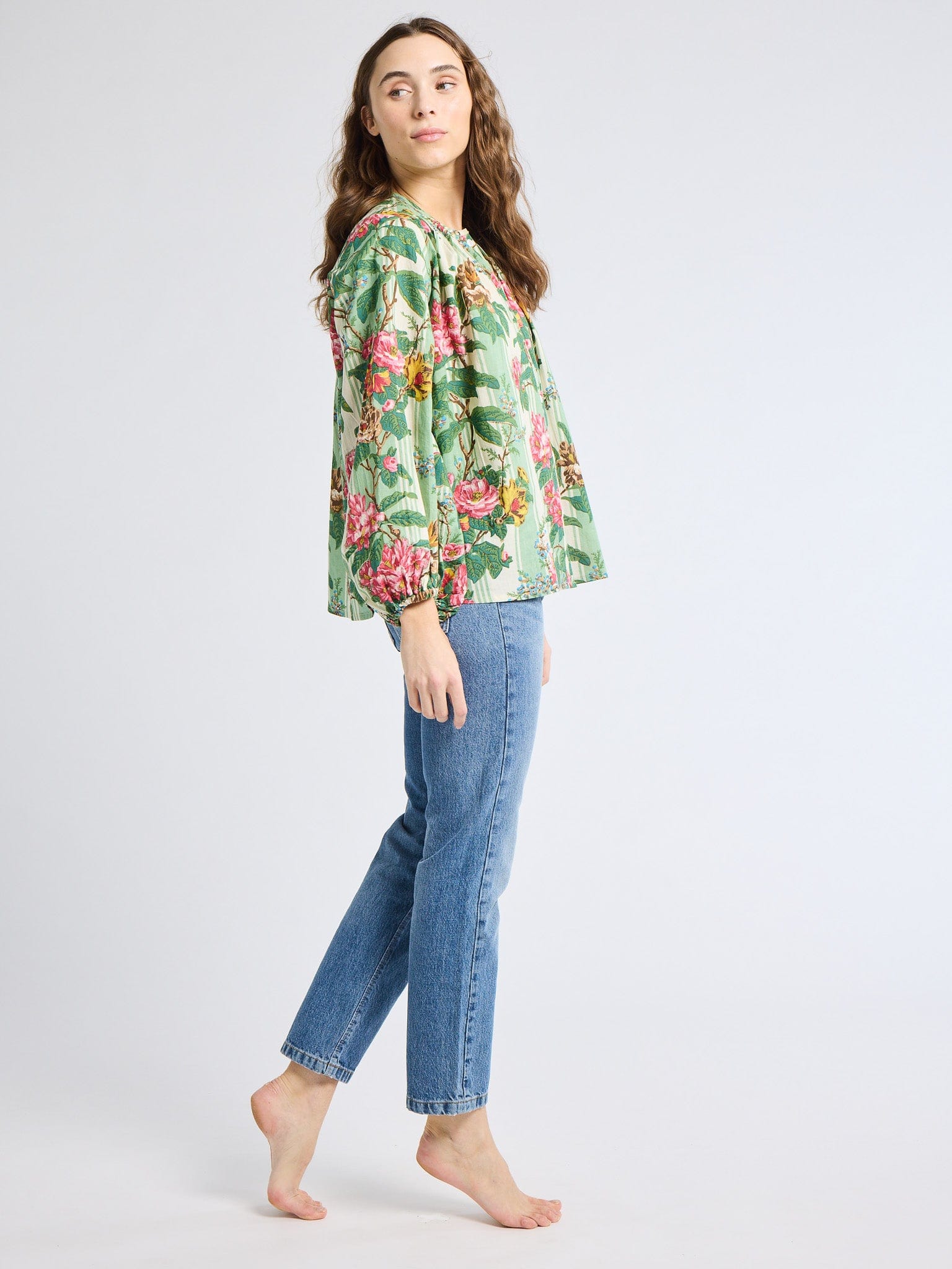 MILLE Clothing Cecily Top in Garden Stripe