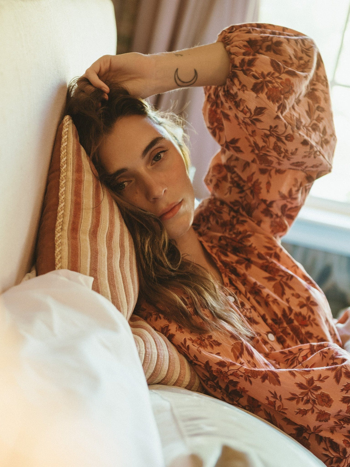 Cecily Top in Peach Montmartre — The print