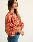 MILLE Clothing Cecily Top in Peach Montmartre