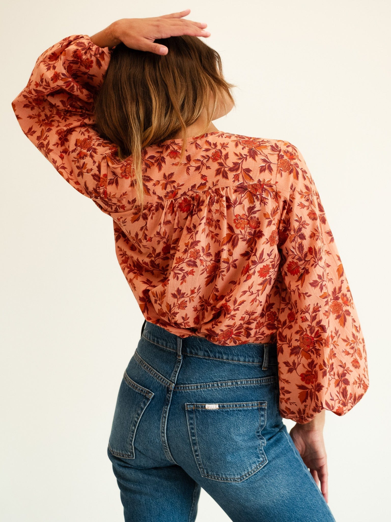 MILLE Clothing Cecily Top in Peach Montmartre