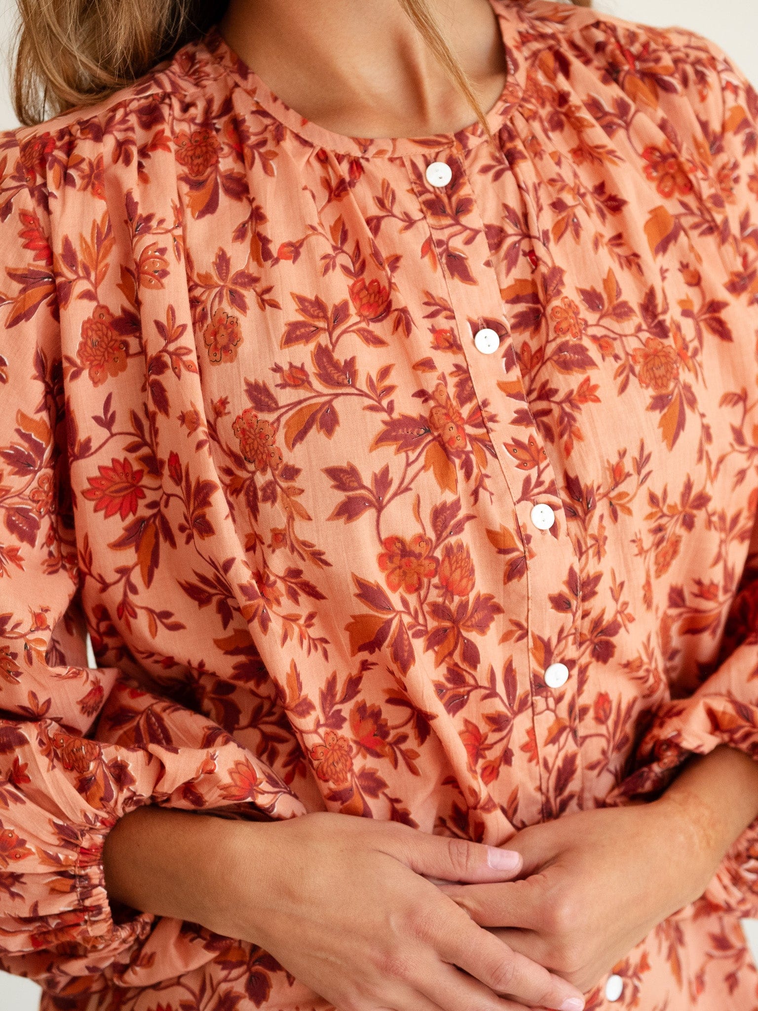 MILLE Clothing Cecily Top in Peach Montmartre