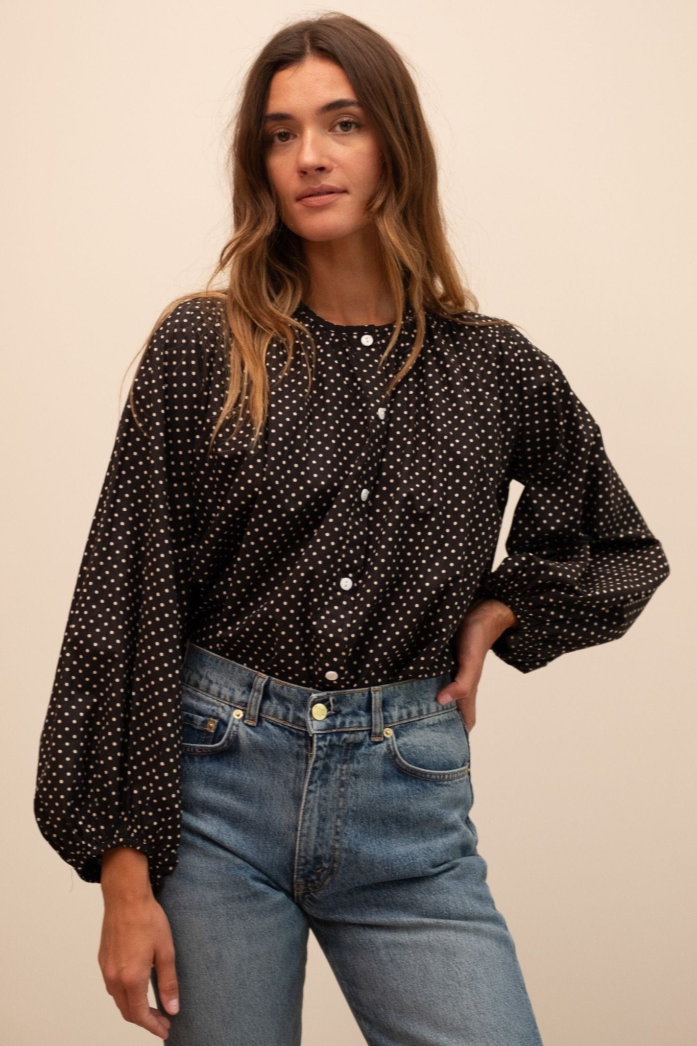 MILLE Clothing Cecily Top in Polka Dot