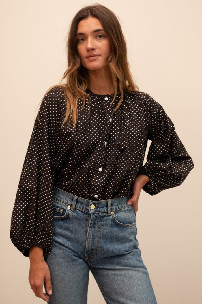 Cecily Top in Polka Dot